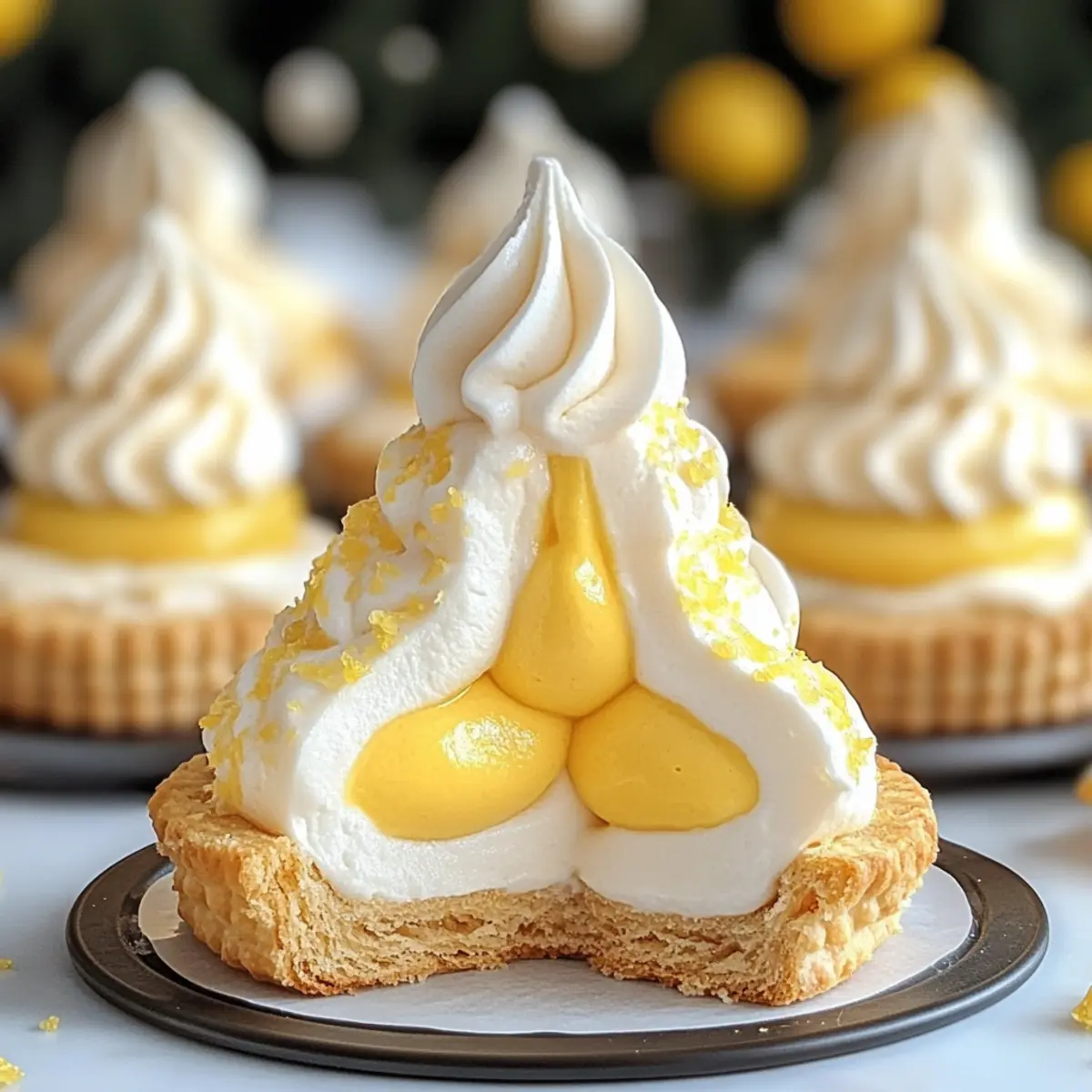 Light choux pastries filled with lemon cream