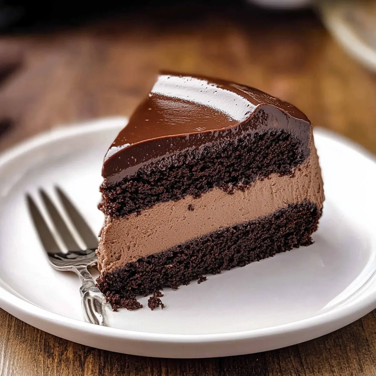 Dark Chocolate Mousse Cake
