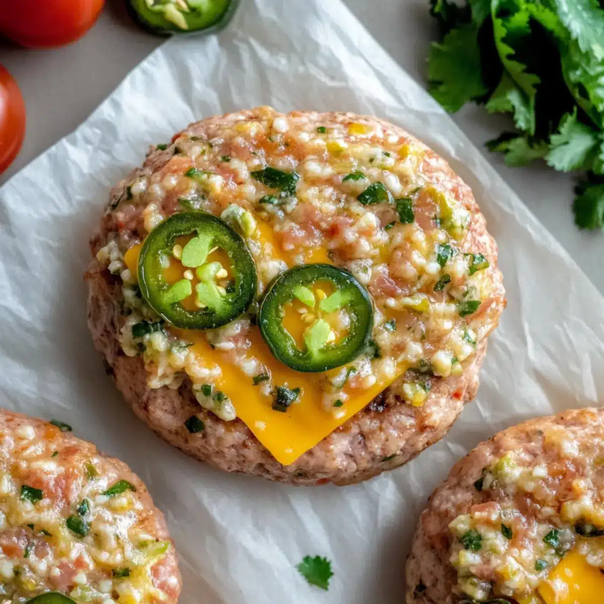 Jalapeño Cheddar Turkey Burgers