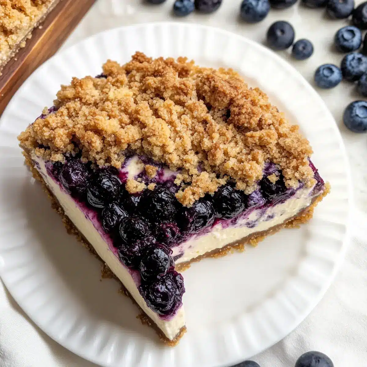 Blueberry Crumble Cheesecake