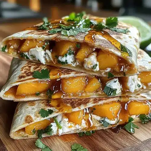 Sweet & Savory Peach Quesadillas