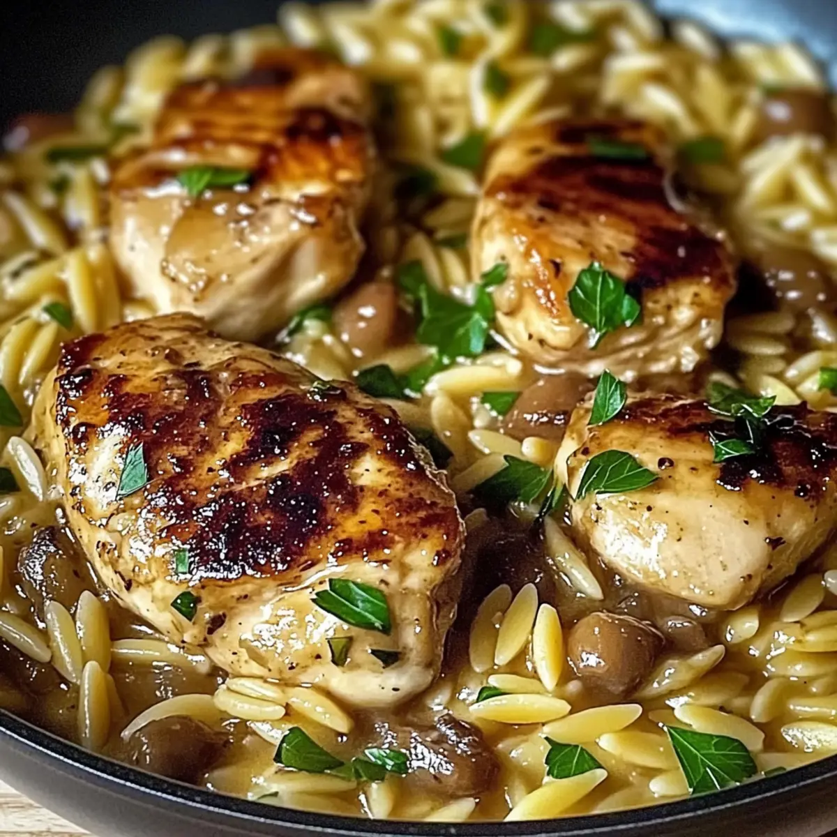 Marsala Chicken Orzo