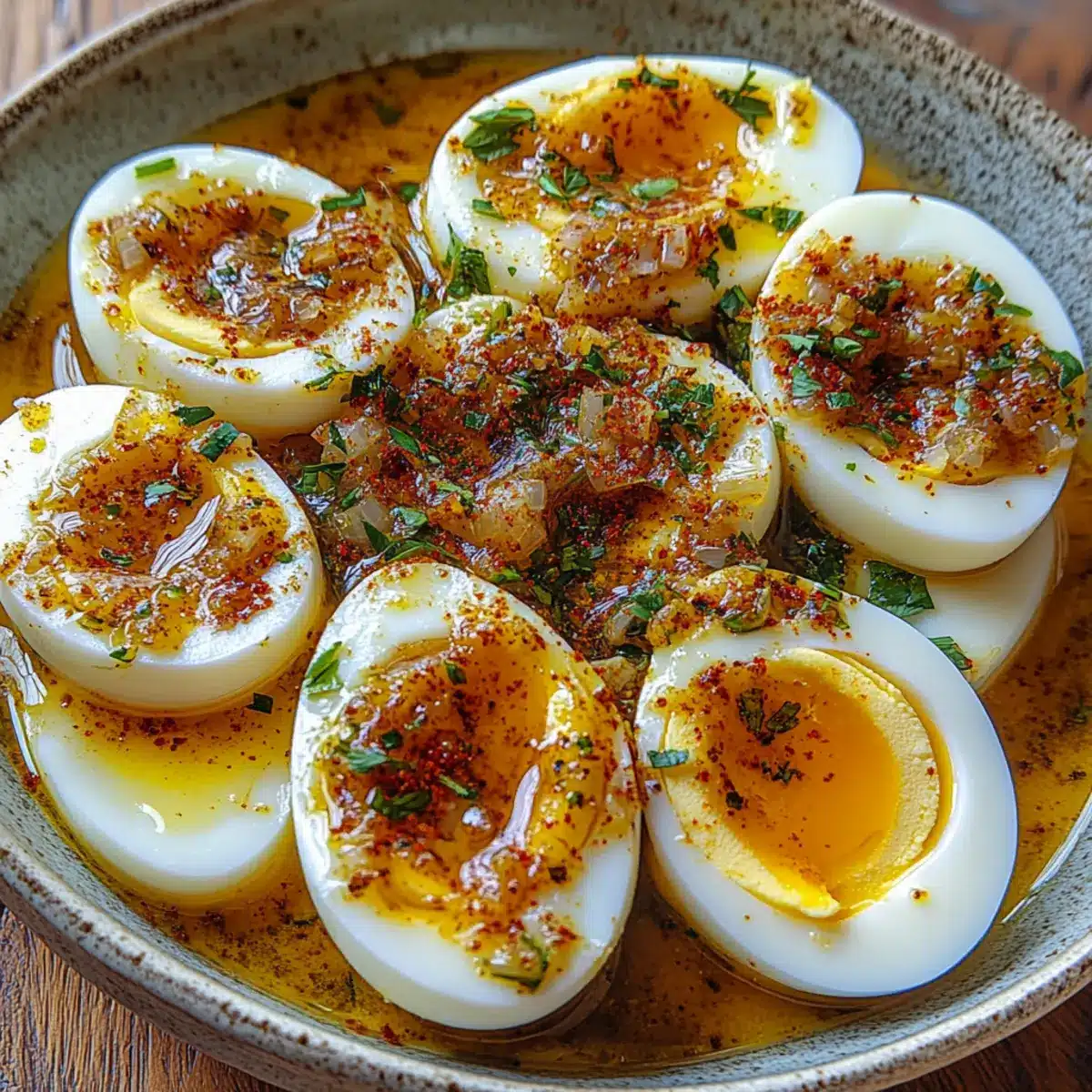 Cajun Boiled Eggs