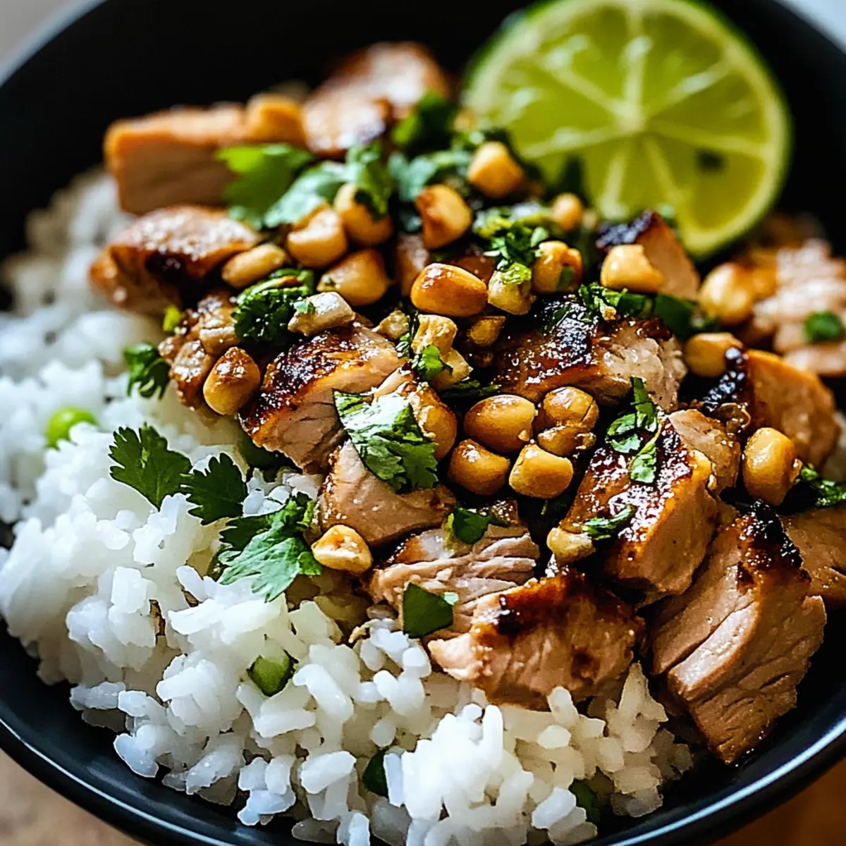 Ginger Lime Pork with Coconut Rice