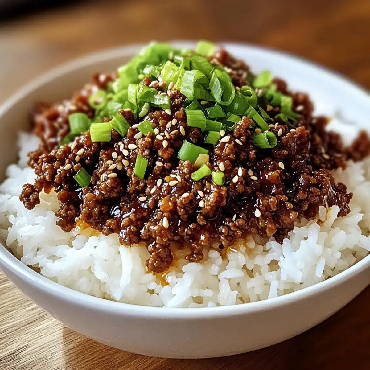 Ground Beef Hot Honey Bowl