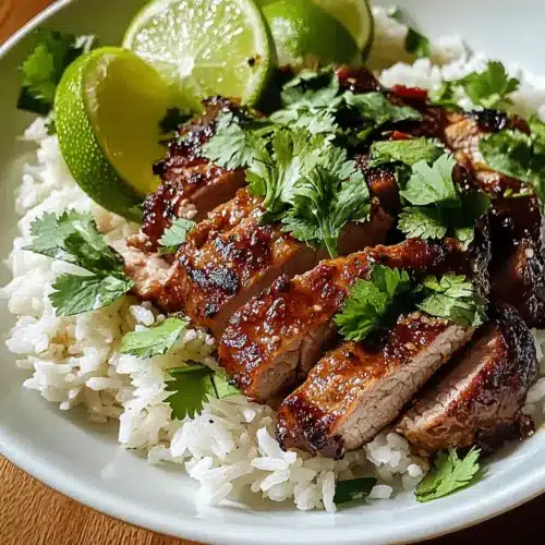 Ginger Lime Pork with Creamy Coconut Rice