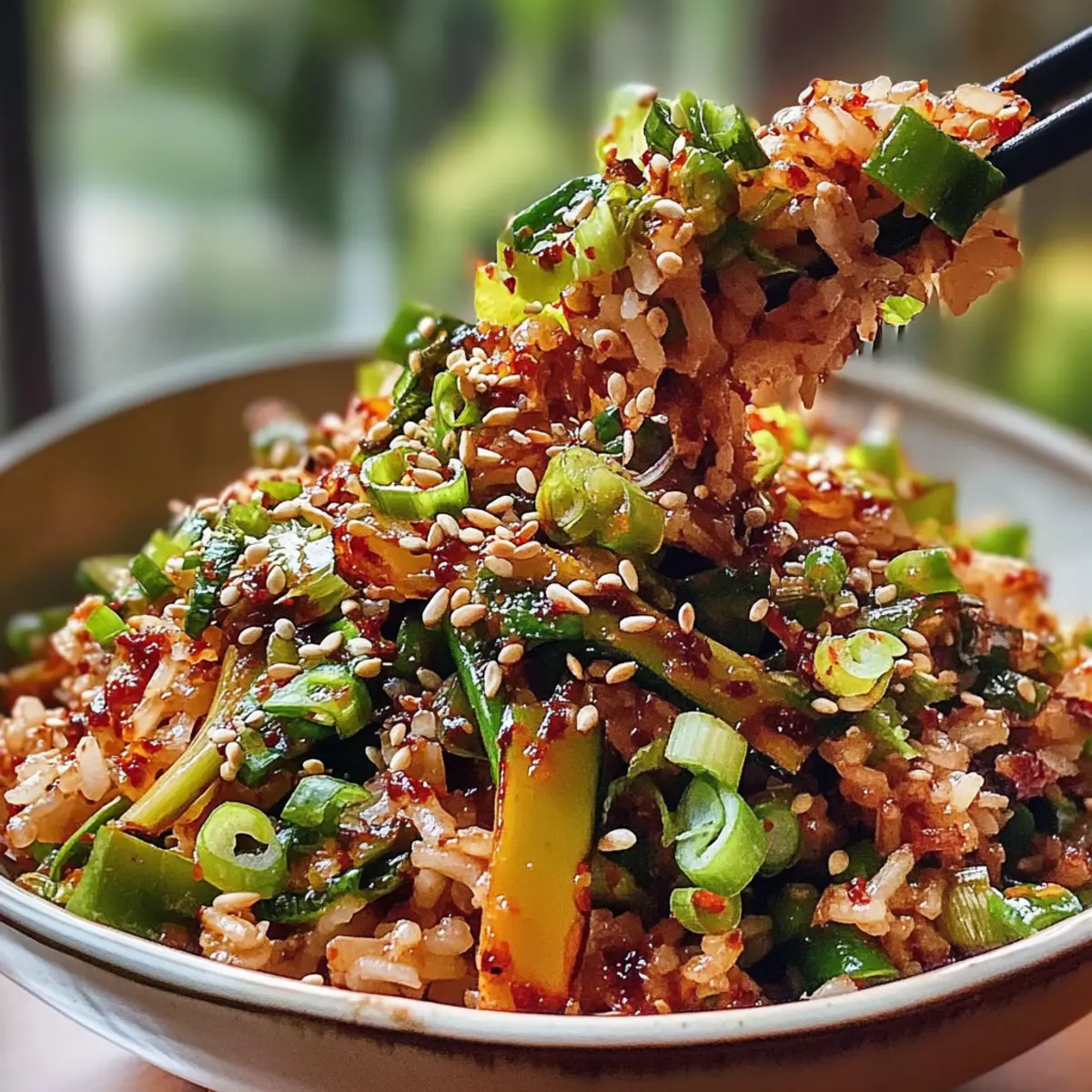 Crispy Gochujang Rice Salad