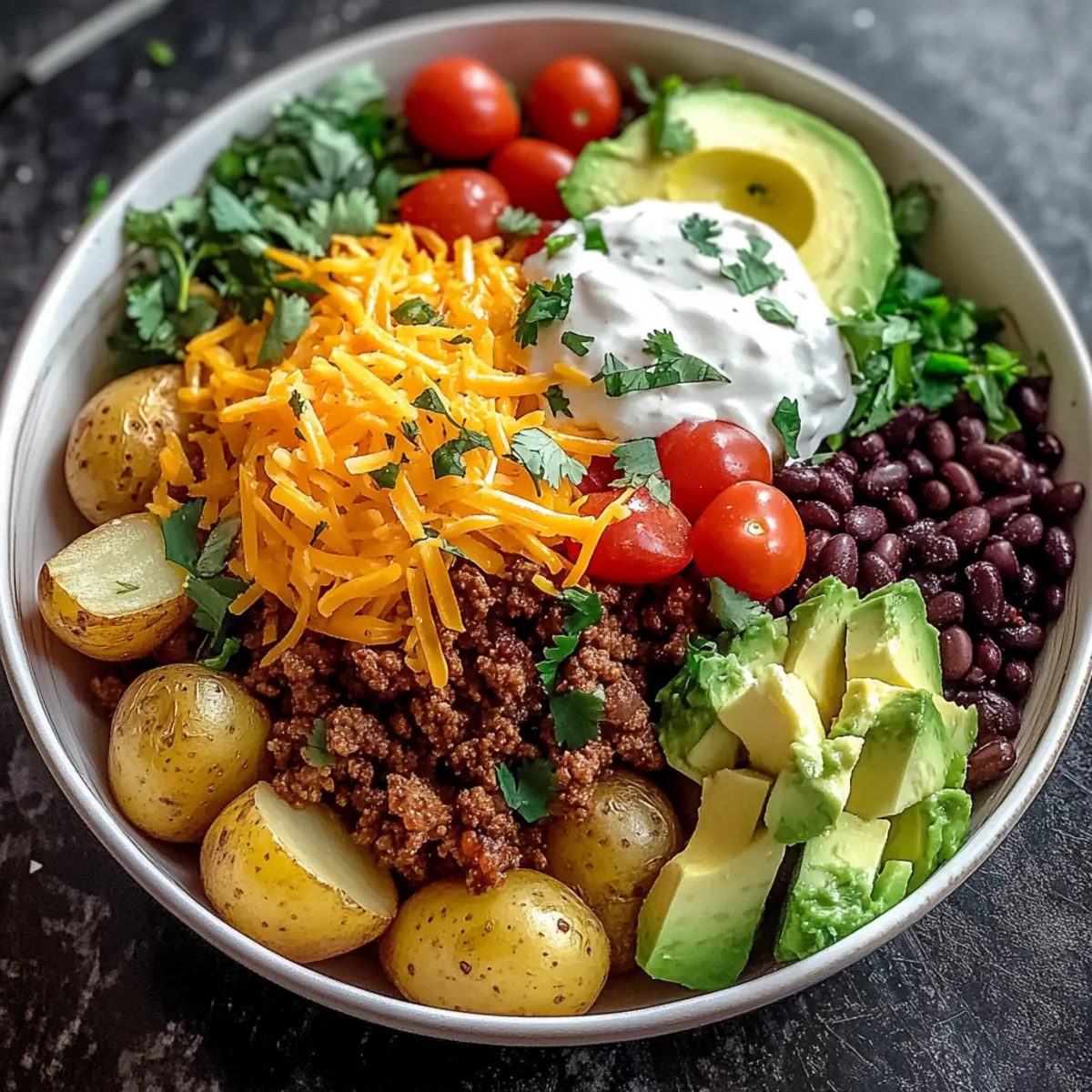 Loaded Potato Taco Bowl