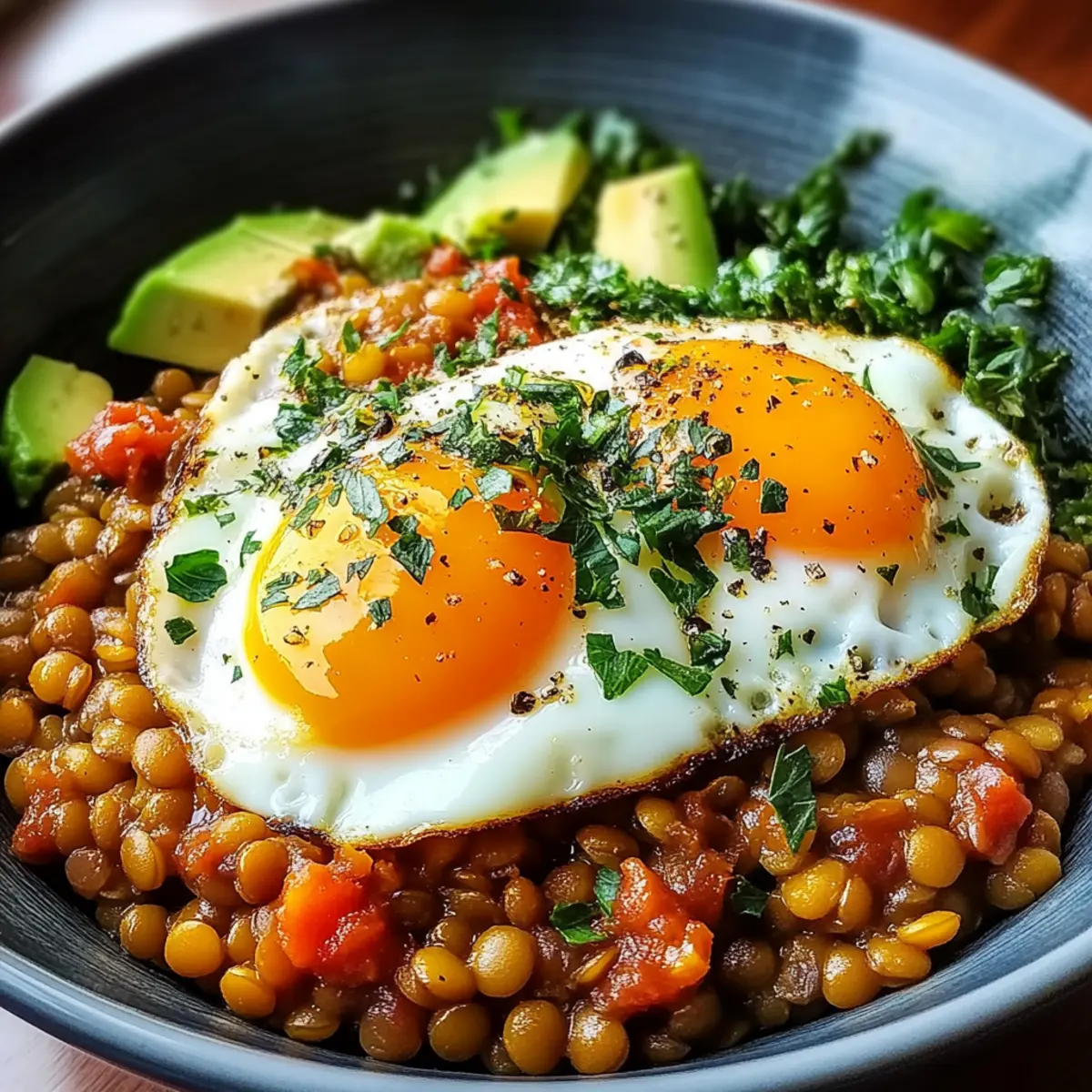 Savory Lentil Breakfast Bowl