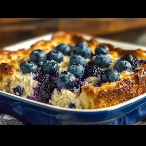 Blueberry Cottage Cheese Breakfast Bake