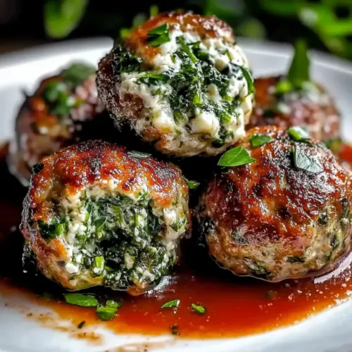 Spinach Garlic Meatballs Recipe