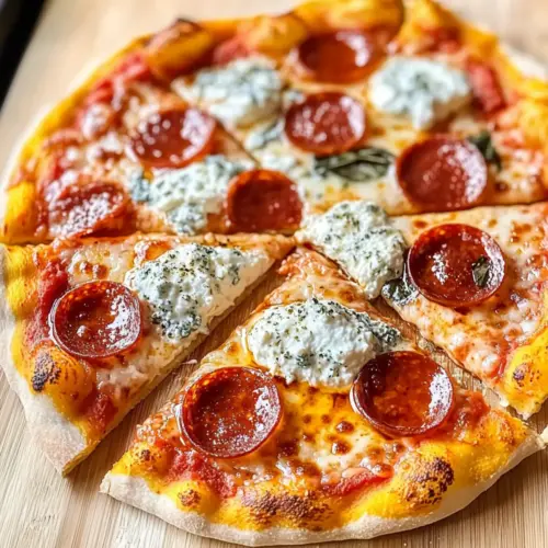 Hot Honey Pepperoni Ricotta Pizza