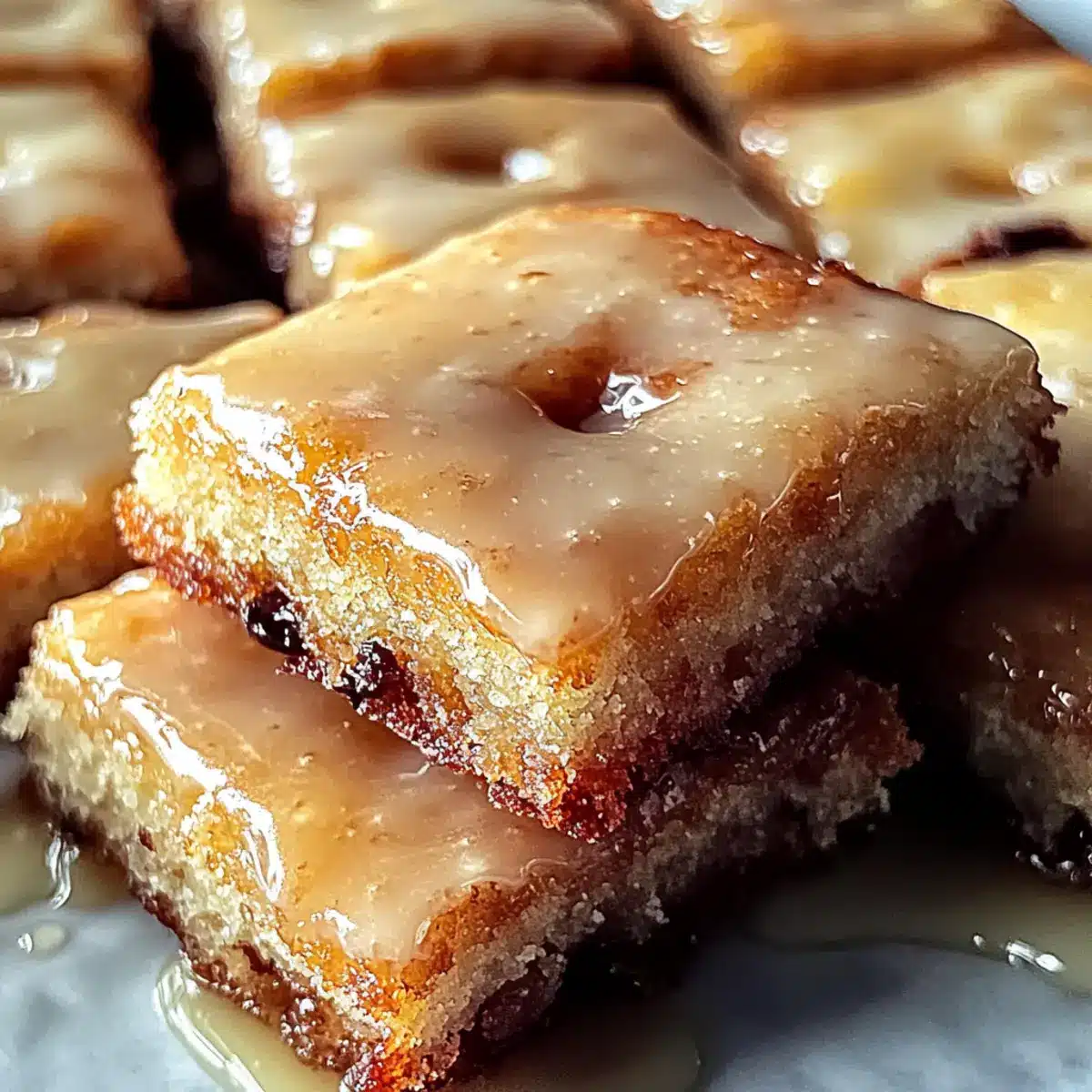 Buttermilk Donut Bars with Brown Butter Maple Vanilla Bean Glaze