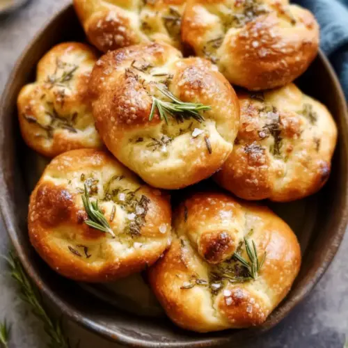 Garlic Rosemary Focaccia Muffins