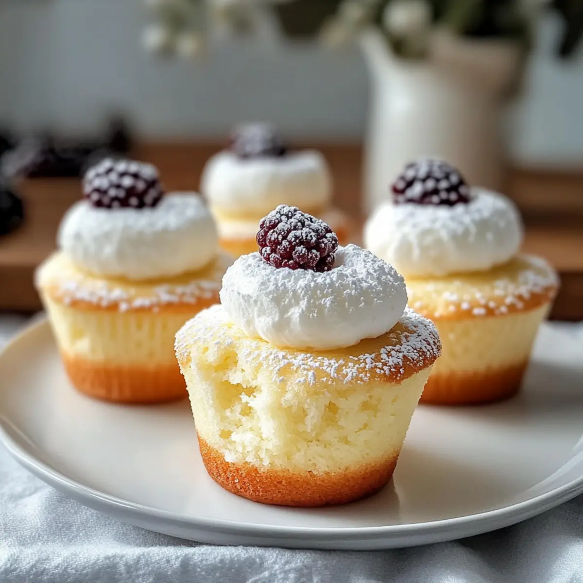 Fluffy Japanese Cotton Cheesecake Cupcakes
