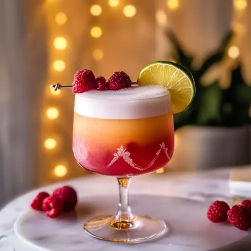 Raspberry Passionfruit Tequila Sour