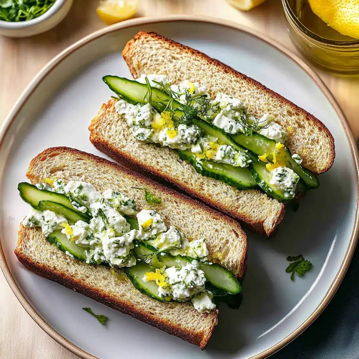 Cucumber Salad Sandwiches